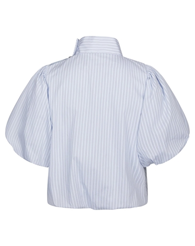 Neo Noir - Parisa Stripe Bluse - Light Blue
